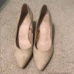 Nude Suede Pumps